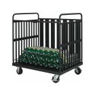 Multi-Cylinder - Oxygen & Medical Gases (D,E,M9,M7) - Horizontal - 2 Swivel Casters - Cylinder Cart