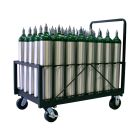 40 Cylinders - Oxygen & Medical Gases (D or E Tanks) - 5 Inch Casters - Cylinder Cart