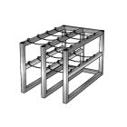 8 Cylinders (2x4) - Stainless Steel - Barricade - Gas Cylinder Rack