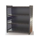 Open Front - 2 Shelves - Metal - Short - Storage Cabinet