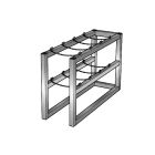 4 Cylinders (1x4) - Stainless Steel - Barricade - Gas Cylinder Rack