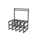 12 Cylinders (4x3) - Barricade - Process Station - Gas Cylinder Rack