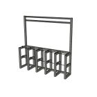 5 Cylinders (5x1) - Barricade - Process Station - Gas Cylinder Rack