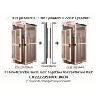 22 Cylinders - Firewall Separated - Large Tanks - Outdoor - Vertical Storage - Steel & Mesh - Gas Cylinder Cage