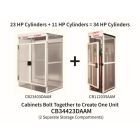 34 Cylinders - Large Tanks - Outdoor - Vertical Storage - Double Door & Single Door - Steel & Mesh - Gas Cylinder Cage