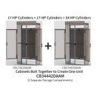 34 Cylinders - Large Tanks - Outdoor - Vertical Storage - 2 Compartment, Double Doors - Steel & Mesh - Gas Cylinder Cage