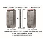 22 Cylinders - Firewall Separated - Large Tanks - Outdoor - Vertical Storage - Laser Cut Aluminum - Gas Cylinder Cage