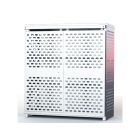 24 Propane Tanks (20 LB) - Outdoor - Vertical Storage - Sliding Doors - 2 Shelves - Laser Cut Aluminum - Gas Cylinder Cage