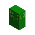 12 Cylinders - Firewall - Large Tanks - Outdoor - Vertical Storage - Green - Gas Cylinder Cabinet