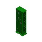 2 Cylinders - Hoist Hook - Forklift Base - Large Tanks - Outdoor - Vertical Storage - Green - Gas Cylinder Cabinet