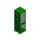 4 Cylinders - Hoist Hook - Forklift Base - Large Tanks - Outdoor - Vertical Storage - Green - Gas Cylinder Cabinet