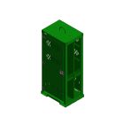 6 Cylinders - Firewall - Hoist Hook - Forklift Base - Large Tanks - Outdoor - Vertical Storage - Green - Gas Cylinder Cabinet
