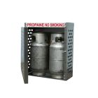 2 Propane (33 LB) - Outdoor - Vertical Storage - Laser Cut Aluminum - Gas Cylinder Cage