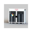 8 Propane Tanks (33-43 LB) - Outdoor - Vertical Storage - 2 Doors - Steel & Mesh - Gas Cylinder Cage