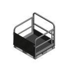 16 Cylinders - Three Support Rails - Folding Ramp - Bulk - Gas Cylinder Pallet