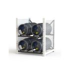 4 Propane Tanks (33 LB) - Outdoor - Horizontal Storage - Steel - Gas Cylinder Rack