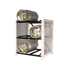 6 Propane Tanks (33 LB) - Outdoor - Horizontal Storage - Steel - Gas Cylinder Rack