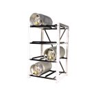 8 Propane Tanks (33 LB) - Outdoor - Horizontal Storage - Steel - Gas Cylinder Rack