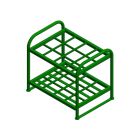 12 Cylinders - Oxygen & Medical Gases (D,E) - Green - Cylinder Rack