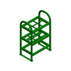 6 Cylinders - Oxygen & Medical Gases (M6) - Green - Cylinder Rack