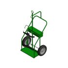 2 Cylinders - Hoist Hook - Heavy Duty - Green - Welding Cart