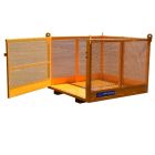 6,000lb Load - Forklift & Crane - 4 Lifting Eyes - Gate - Mesh Sides - Material Lifting Basket
