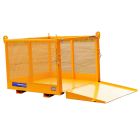 6,000lb Load - Forklift & Crane - 4 Lifting Eyes - Ramp - Mesh Sides - Material Lifting Basket