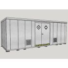 55-Gallon Drum x 38 - Hazmat/Chemical/Flammable Liquids - Non-Combustible - Outdoor Chemical Storage Locker