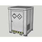 55-Gallon Drum x 4 - Hazmat/Chemical/Flammable Liquids - Non-Combustible - Outdoor Chemical Storage Locker