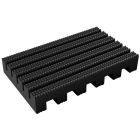 Narrow Grid - Black - 4' x 33' - Easy Wheel Roll - No Slip/Anti-Fatigue/Drainage - Heavy Duty - PVC - Workplace Floor Mat