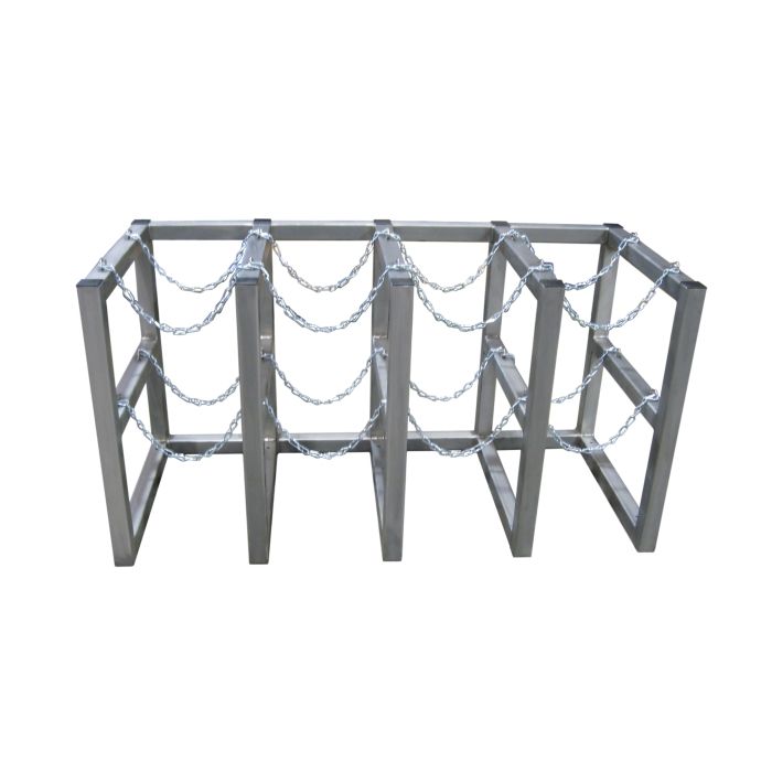 8 Cylinders (4x2) - Stainless Steel - Barricade - Gas Cylinder Rack