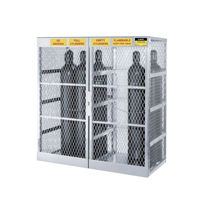 20 Cylinders - Outdoor Storage - Aluminum - Vertical, Tall Tanks - Gas Cylinder Cage