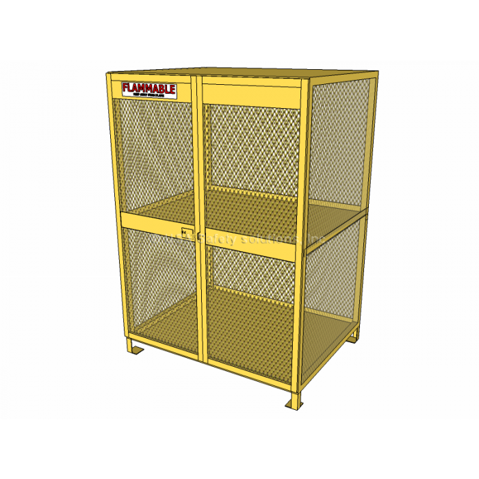 18 Cylinders - Propane and Forklift Tanks - Vertical Storage - Mesh - Gas Cylinder Cage
