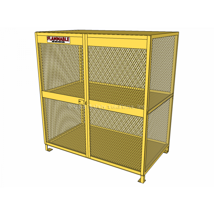 24 Cylinders - Propane and Forklift Tanks - Vertical Storage - Mesh - Gas Cylinder Cage