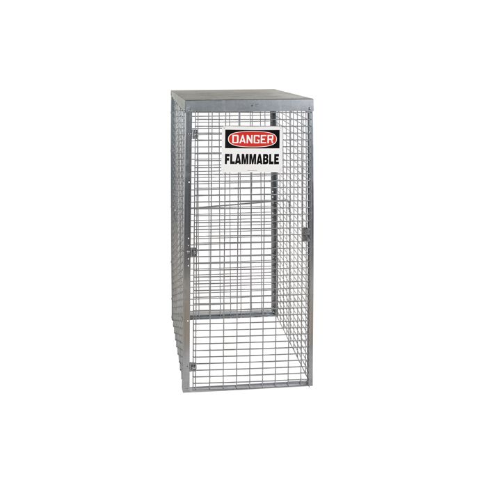 9 Cylinders - Outdoor Storage - Galvanized - Large, Vertical Tanks - Gas Cylinder Cabinet