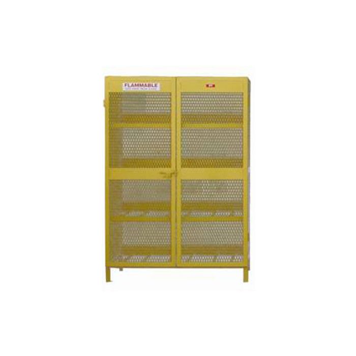 12 Cylinders - Propane and Forklift Tanks - Horizontal Storage - Mesh - Gas Cylinder Cage