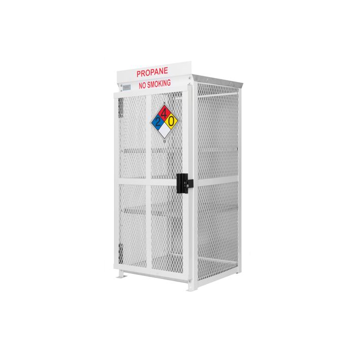 Gas Cylinder Cage, 12 Propane Tanks (20lb), Outdoor, Vertical Storage,  CB12202LSAAM - USAsafety.com