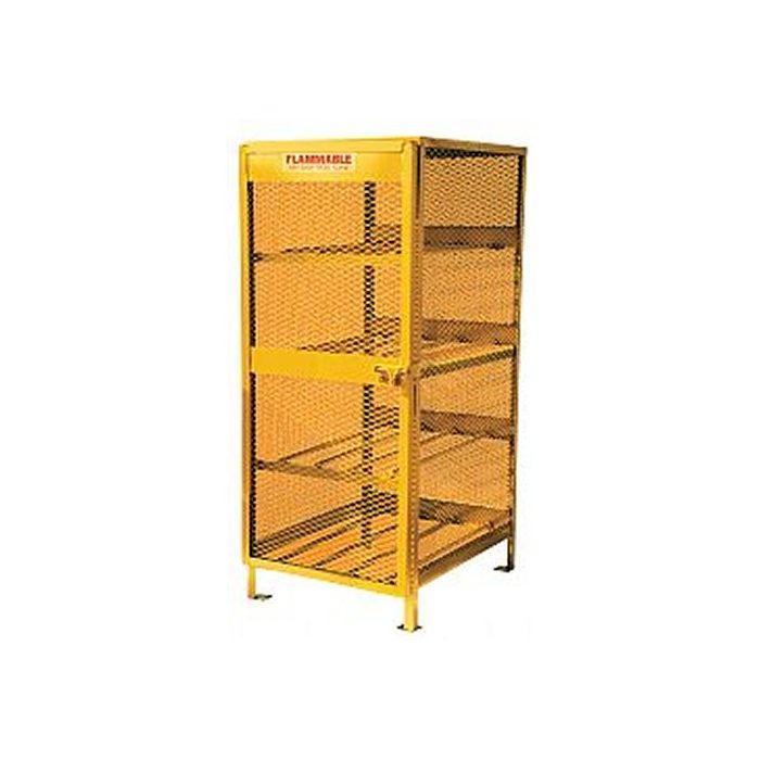 8 Cylinders - Propane and Forklift Tanks - Horizontal Storage - Mesh - Gas Cylinder Cage