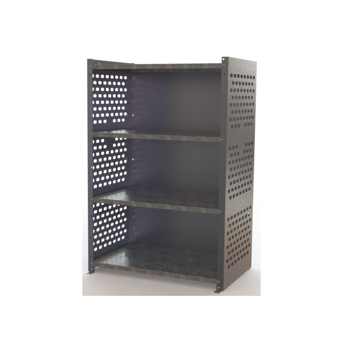 Open Front Cabinet, 2 Shelves, Metal, GRAL154R3AAM 