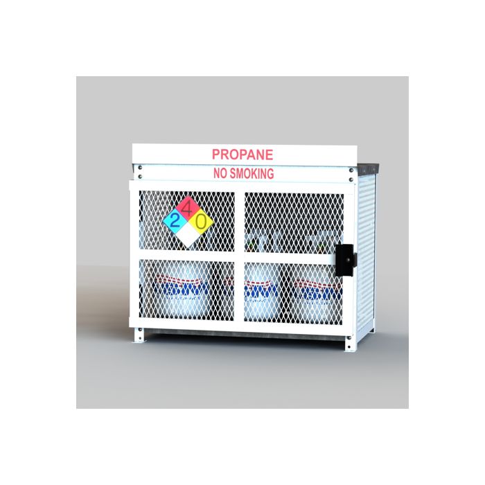Gas Cylinder Cage, 6 Propane Tanks (20lb), Outdoor, Vertical Storage,  CB06302SSAAM - USAsafety.com