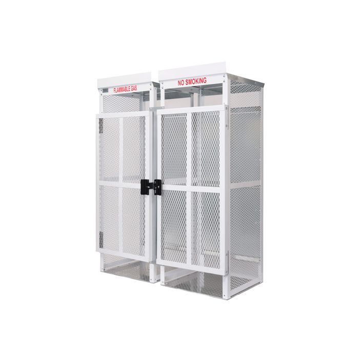 16 Cylinders - Large Tanks - Outdoor - Vertical Storage - Steel & Mesh - Gas Cylinder Cage