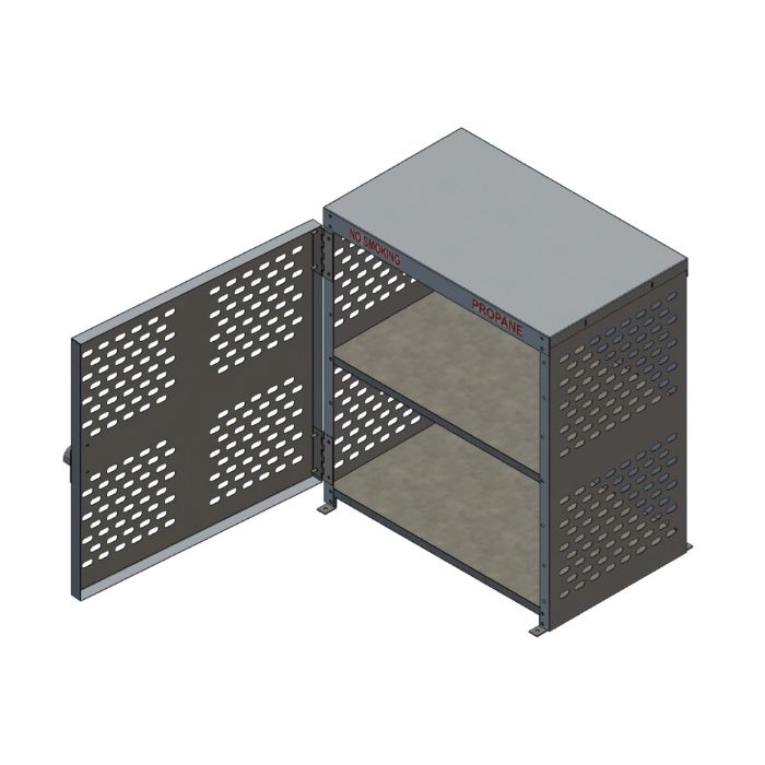 Propane Cage, 12 Tanks (20lb), Outdoor, CBAL12302MSAAM - USAsafety.com