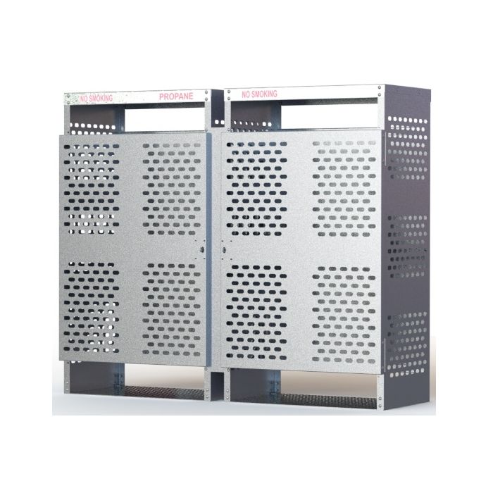 24 Cylinders - Large Tanks - Outdoor - Vertical Storage - Laser Cut Aluminum - Gas Cylinder Cage