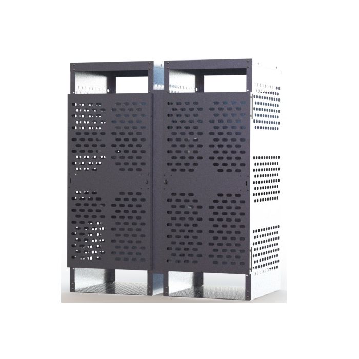 22 Cylinders - Large Tanks - Outdoor - Vertical Storage - Laser Cut Aluminum - Gas Cylinder Cage