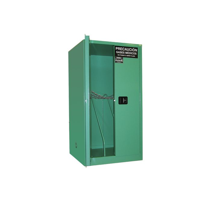 9 Cylinders - Large Oxygen & Medical Gases (H Tanks) - Manual Close - Cylinder Storage Cabinet