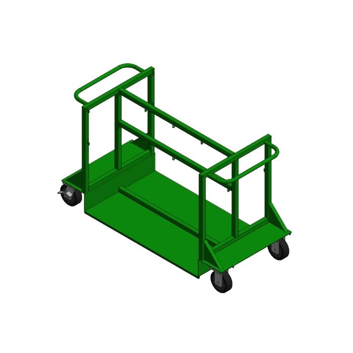 Gas Cylinder Cart, 8 Tanks (High Pressure), Green, GCCT8SC - USAsafety.com