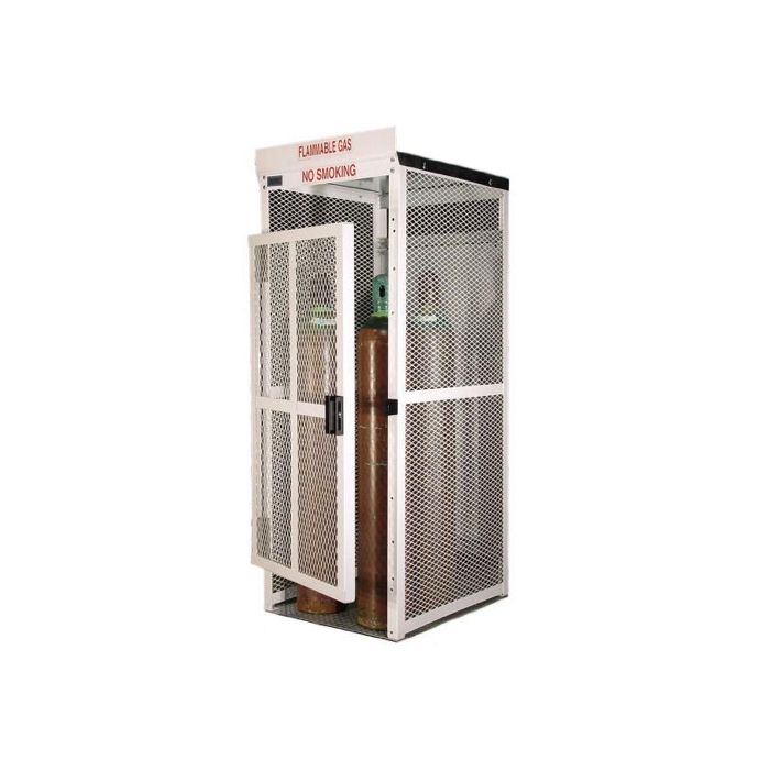 11 Cylinders - Large Tanks - Outdoor - Vertical Storage - Steel & Mesh - Gas Cylinder Cage
