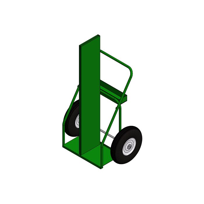 2 Cylinders - Firewall - Heavy Duty - Tool Tray - Green - Welding Cart