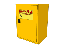 15 Gallon - Under Fume Hood - Right Hinge - Self-Closing - Flammable Storage Cabinet