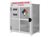 12 Propane Tanks (20 LB) - Outdoor - Vertical Storage - Steel & Mesh - Gas Cylinder Cage